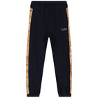 Boys Navy Blue Logo Geo Map Tracksuit, 1, hi-res